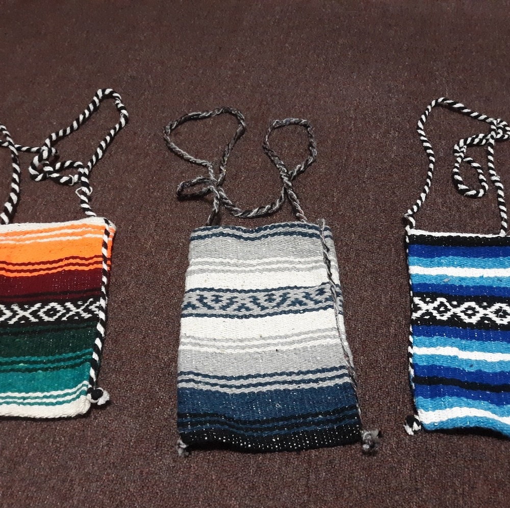 Lot of 3 woven Navajo crossbody bags